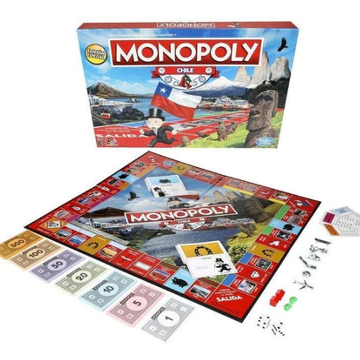 HASBRO - Juego de mesa Monopoly Chile tablero nacional Habro