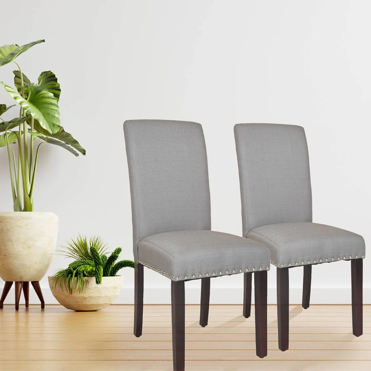 NOVAHUS - Pack 2 Sillas Comedor Imperial Gris