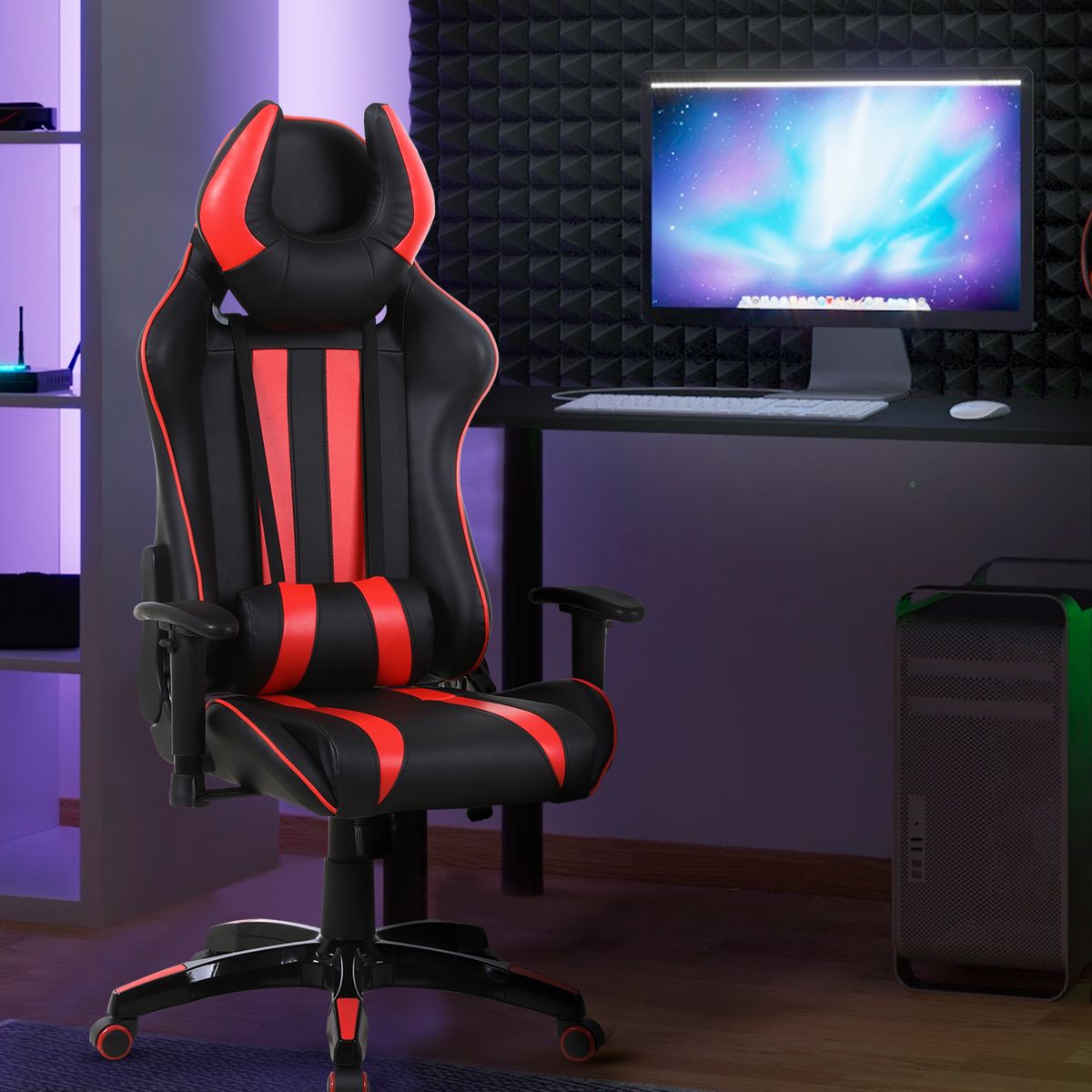 NOVAHUS - SILLA GAMER RACING RECLINABLE CON APOYABRAZOS AJUSTABLE