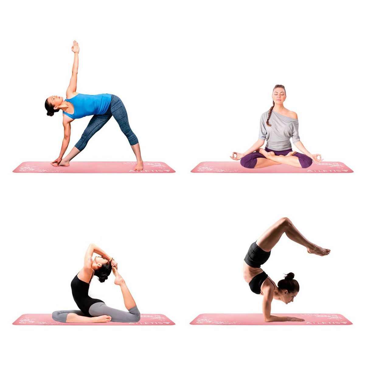 ATLETIS - Mat de Yoga Meditación NBR Rosado