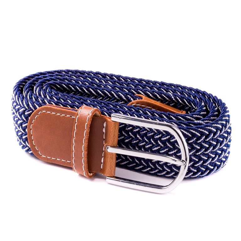 Cinturon hombre brickell modelo azul-blanco Azul ...