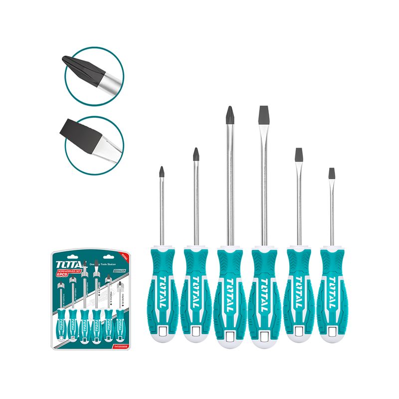 TOTAL TOOLS - Juego Destornilladores 6pzas TOTAL