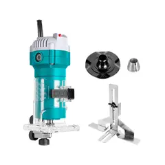 TOTAL TOOLS - Fresadora de Cantos Industrial 600w + Guías + Juego de Carbones TOTAL
