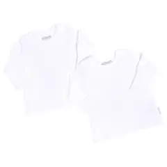 INFANTI - Bipack Camiseta Blanca Unisex Talla 9-12 Meses
