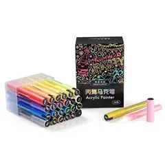 GENERICO - Lapices acrilicos marcador pluma 24 colores 2mm