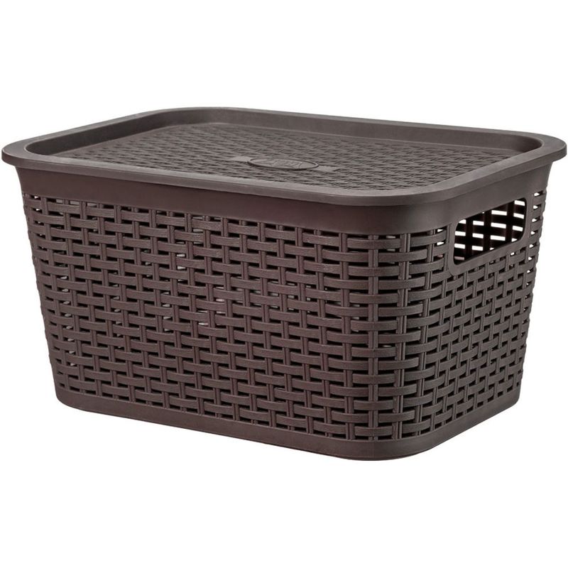 REYPLAST - Caja Organizadora Ratán 6 Lt. / Pack 3 Un.