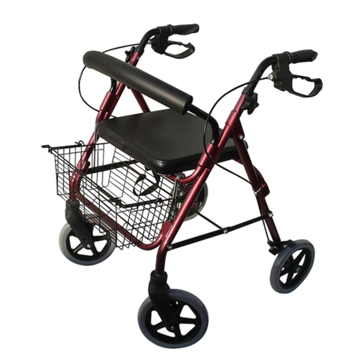 BLUNDING - Andador Plegable 4 Ruedas Con Asiento Y Canasto