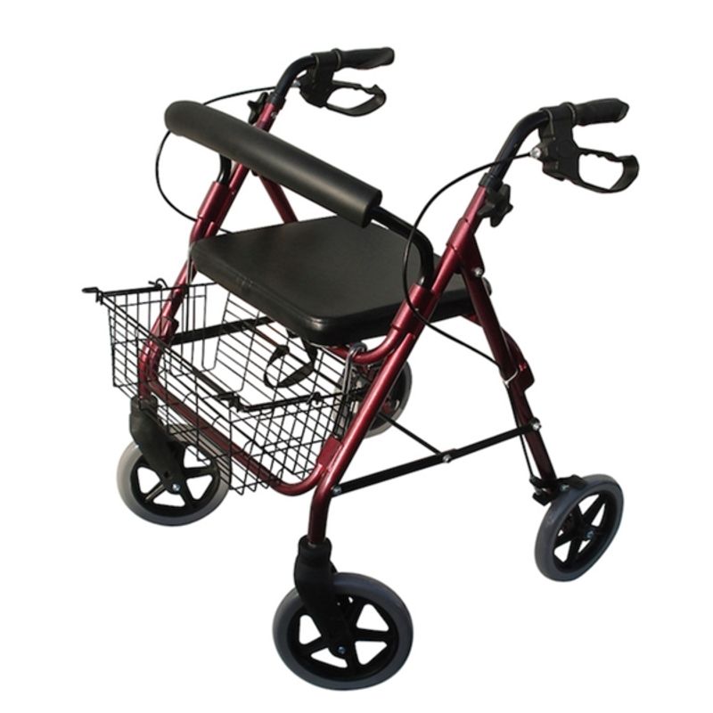 BLUNDING - Andador Plegable 4 Ruedas Con Asiento Y Canasto
