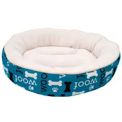 DOG IT - Cama Para Perro Dogit Dreamwell Woof Redonda 53cms Azul
