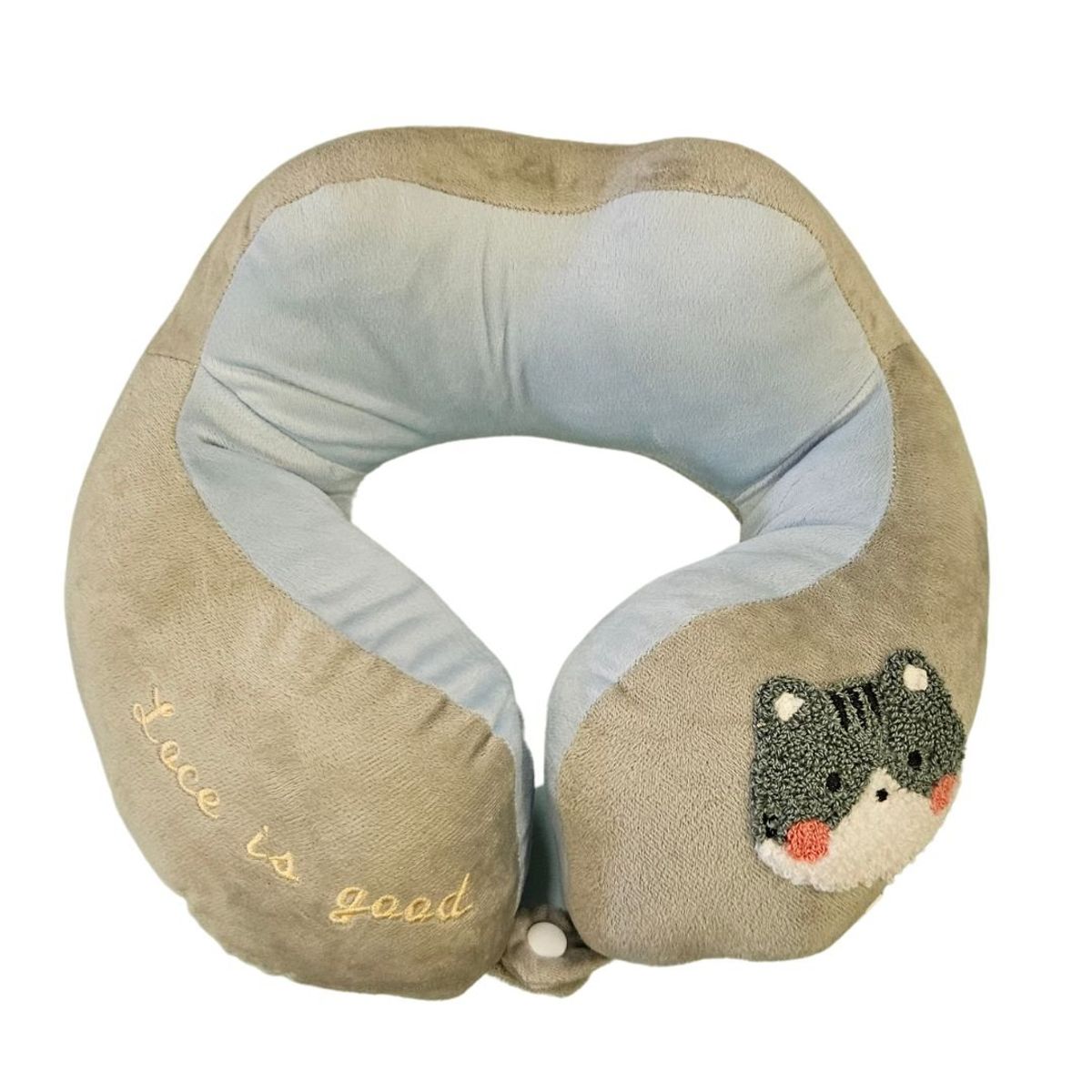 CRUSEC - Almohada Cojín Cuello Cervical Viaje Auto Escritorio Negro