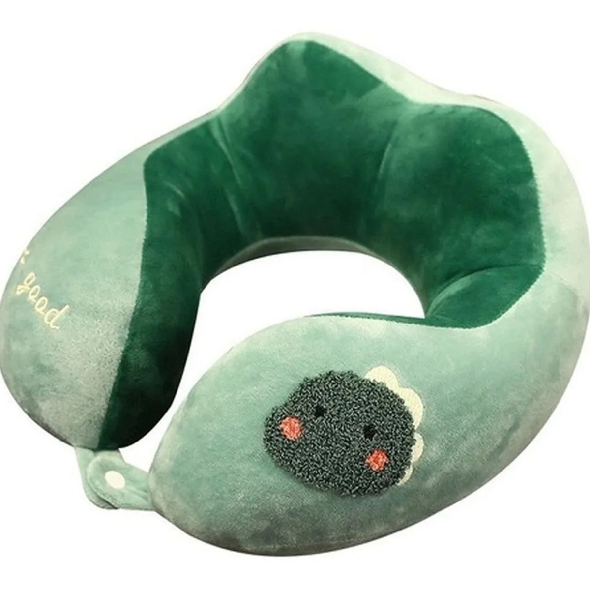 CRUSEC - Almohada Cojín Cuello Cervical Viaje Auto Escritorio Verde
