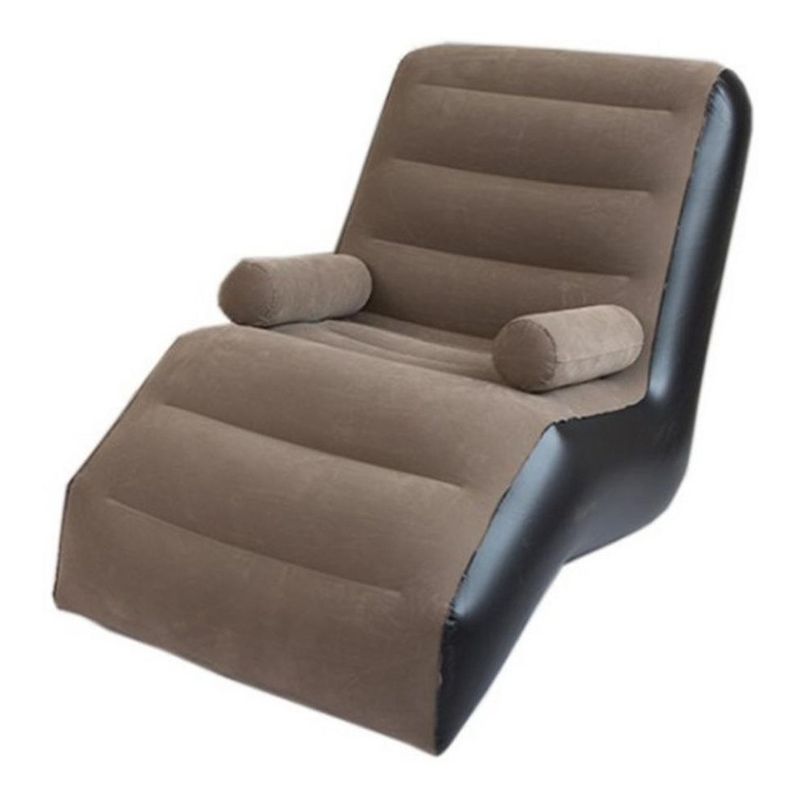 CRUSEC - Sofá Silla Sillón Inflable Café Con Inflador