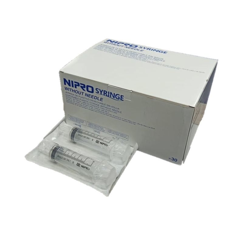 NIPRO - Jeringa Sin Aguja 50ml Nipro Punta Catéter Caja 30 Un