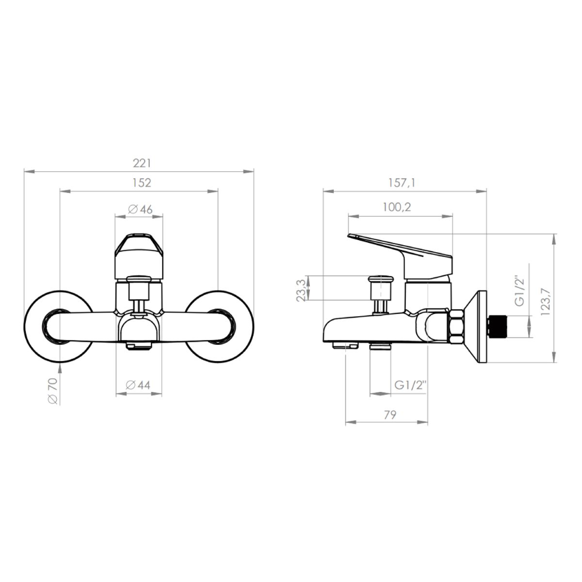 PMB - Monomando Tina Ducha Dakota Cromo