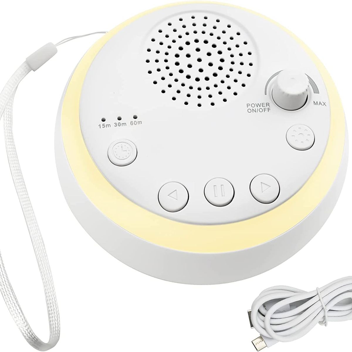 GENERICO - Máquina Ruido Blanco con Luz Noche - Mejora Sueño del Bebé