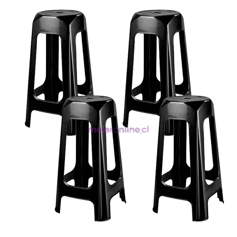 GENERICO - Piso Alto Bar 70 Cm. Pack 4 Un.
