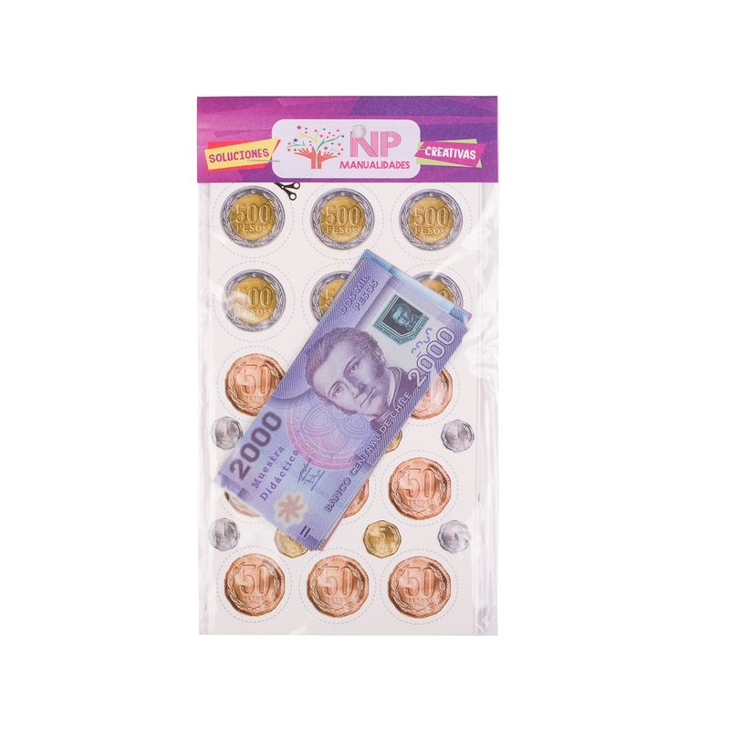GENERICO - 10 Set De Monedas Y Billetes Para Recortar Np Manualidades