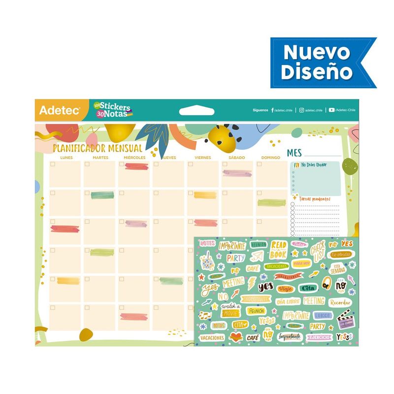 ADETEC - Planificador Mensual Adetec Diseños Surtidos Con Folia  432