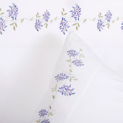 Imagen 2 del producto Sábana Bordada Enredadera Lila 220 Hilos Super King