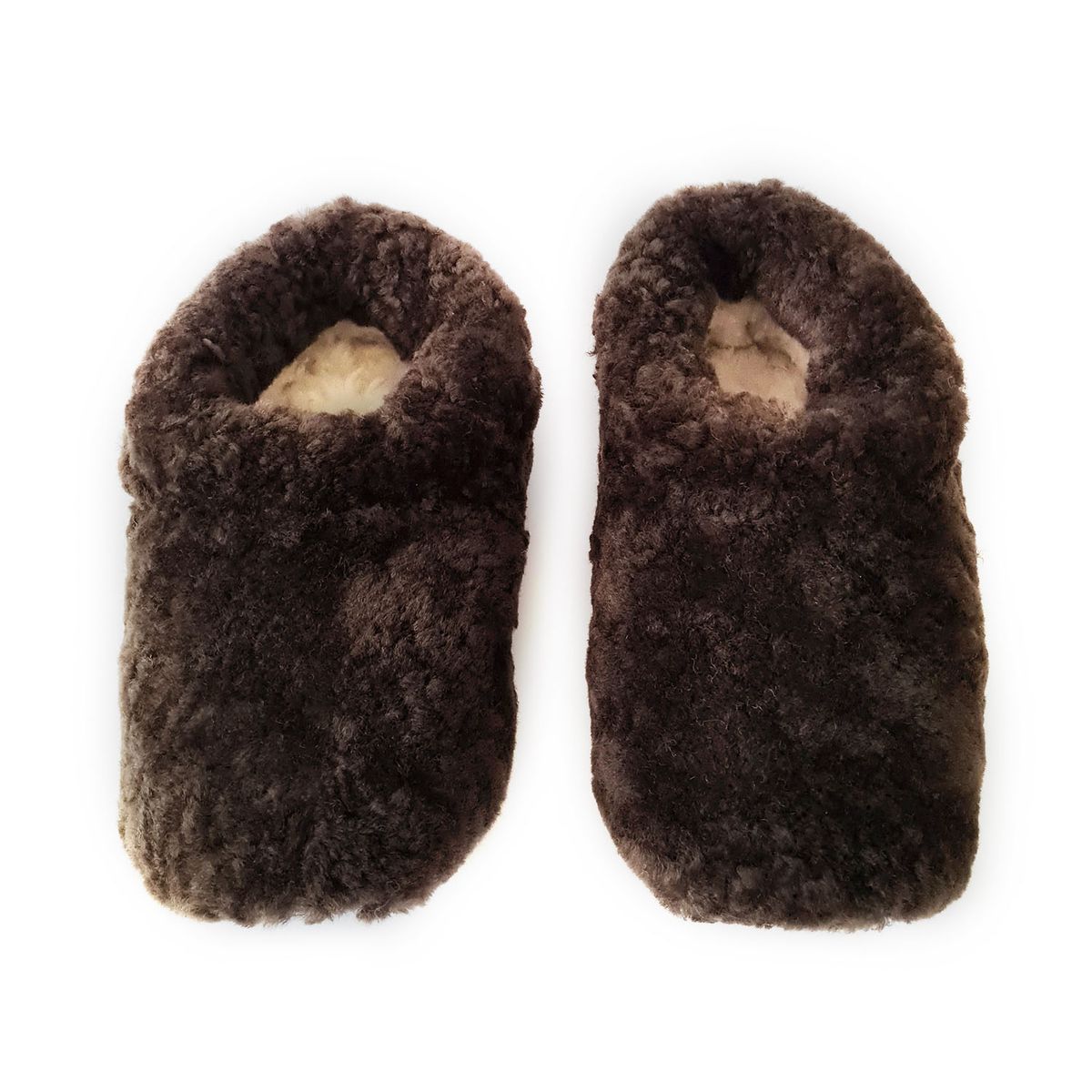 MUNDO PIEL - Pantufla de Lana Artesanal Café