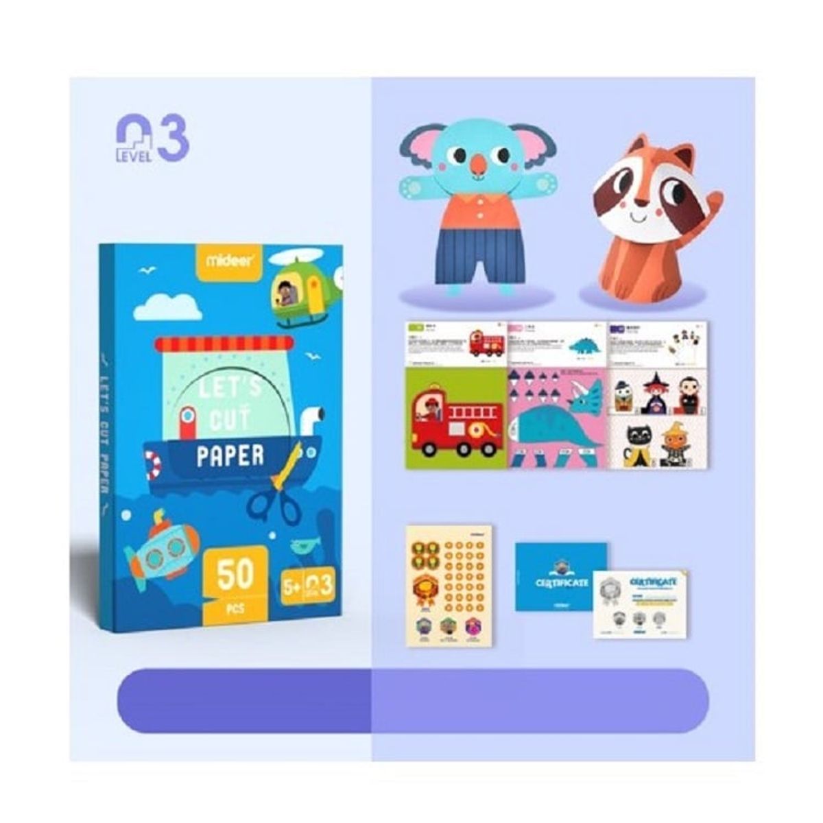 MIDEER - Set Recorte con Tijera para Preescolares Nivel Avanzado