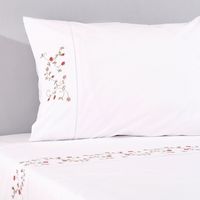 Sábana Bordada Florencia Rosa 220 Hilos Super King