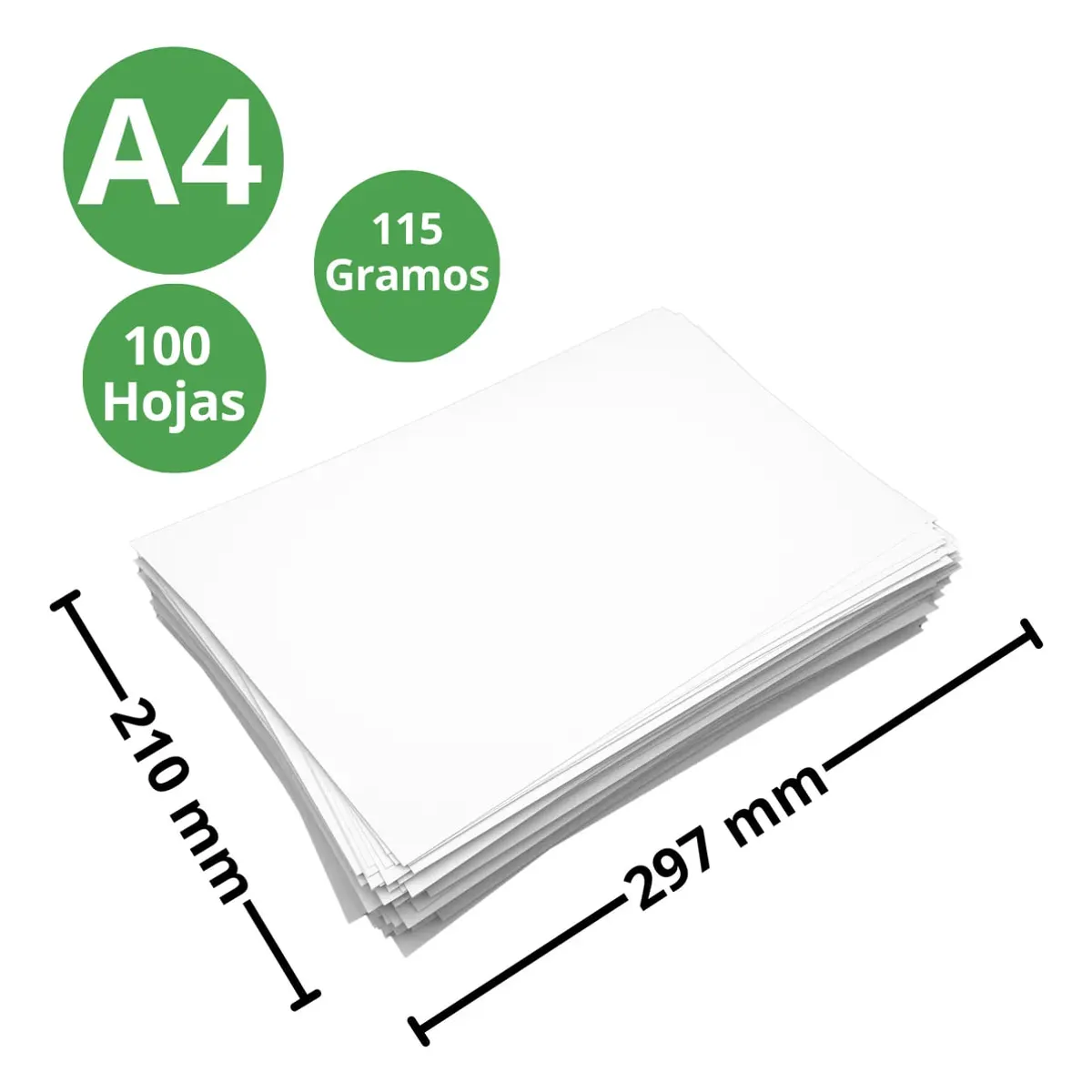 GENERICO - Papel Fotográfico Glossy A4 115 g Alto Brillo X 100 Hojas