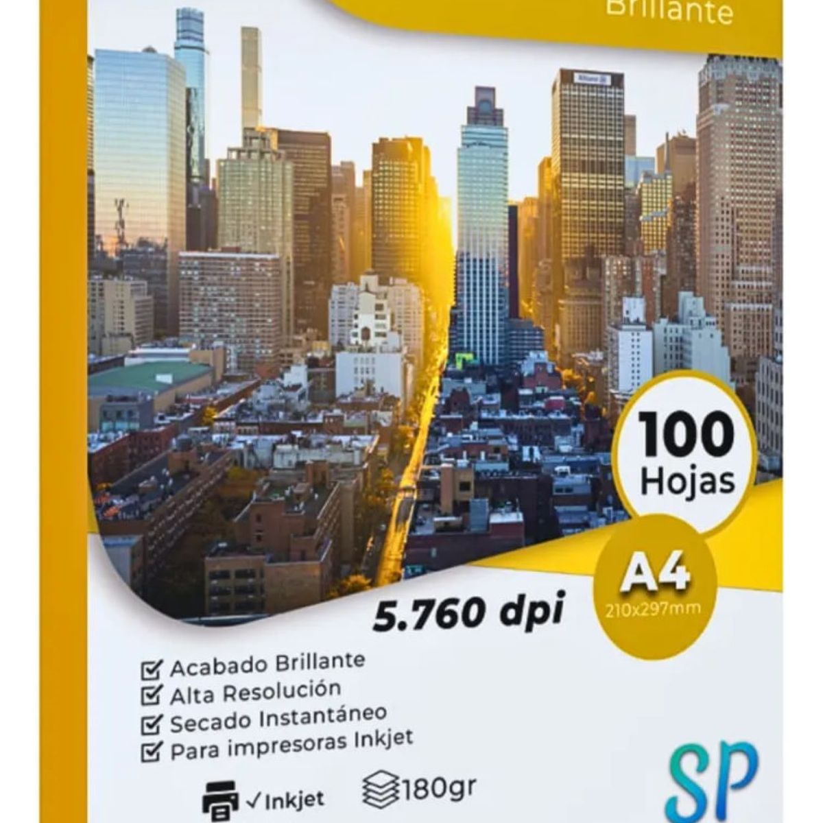 GENERICO - Papel Fotográfico Glossy A4 180 g Alto Brillo X 100 Hojas