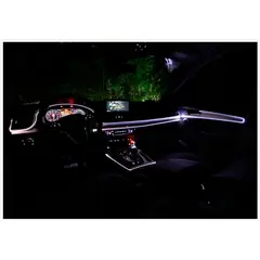 GENERICO - Hilo Tira de Neon BLANCO 3 mts. Auto o Moto