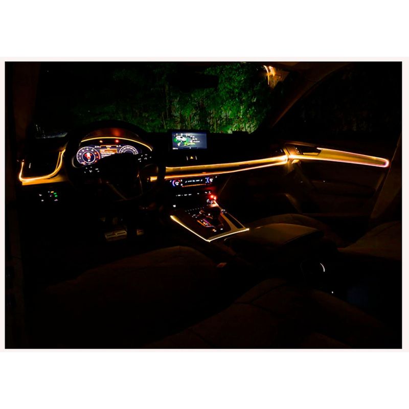 GENERICO - Hilo Tira de Neon AMARILLO 3 mts. Auto o Moto