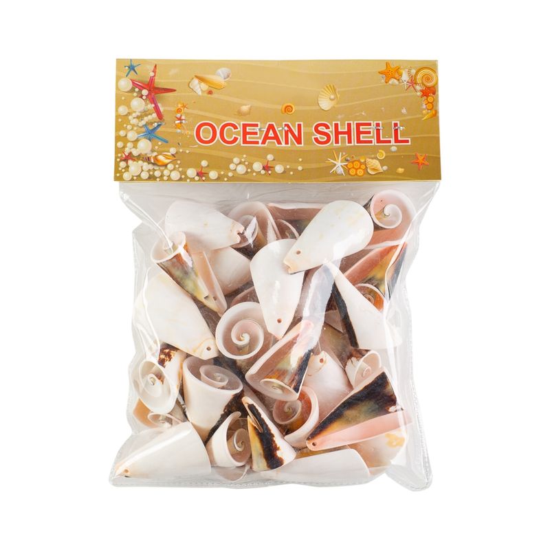 GENERICO - Conchitas De Mar Medianas  200 Grs + Nylon Para Collar E