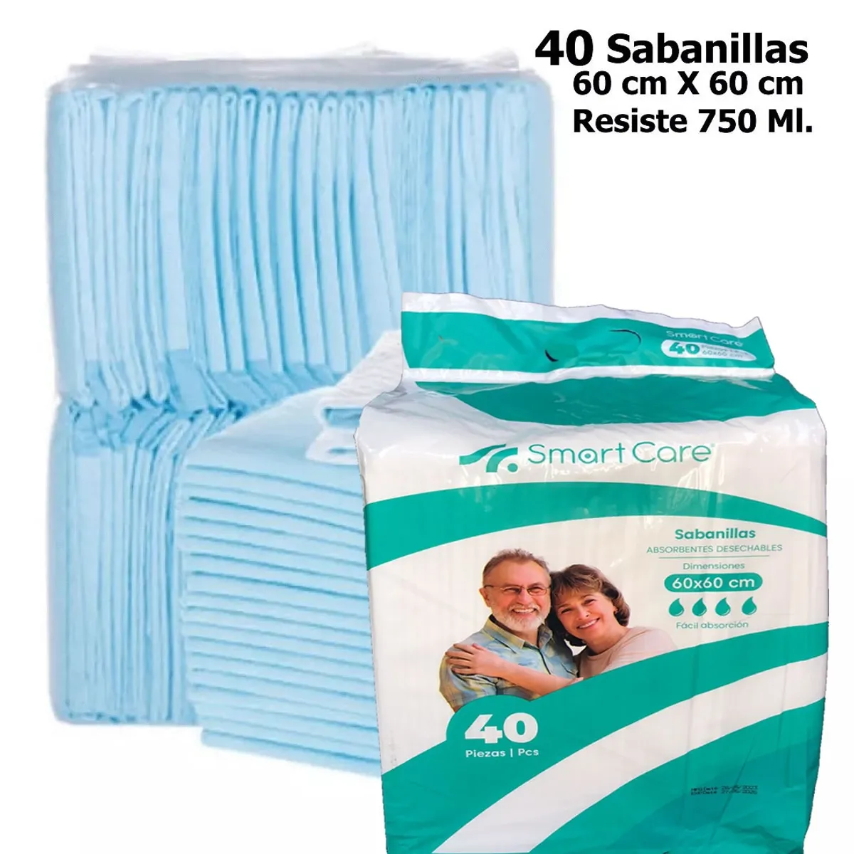 GENERICO - Protector De Cama Sabanilla. Muy Absorbentes 750 Ml