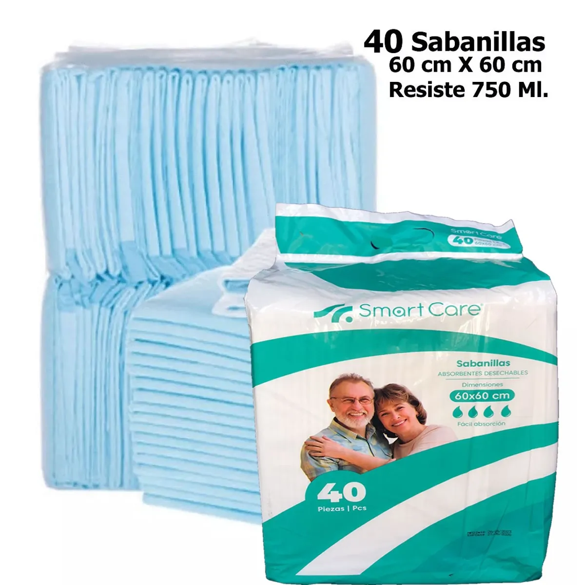 GENERICO - Protector De Cama Sabanilla. Muy Absorbentes 750 Ml