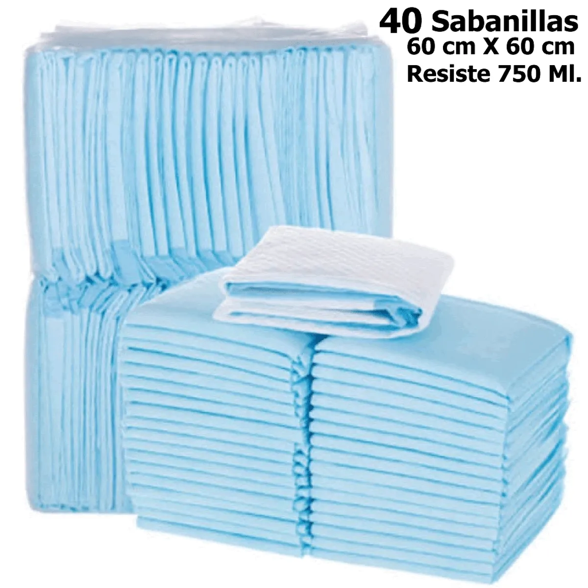 GENERICO - Protector De Cama Sabanilla. Muy Absorbentes 750 Ml