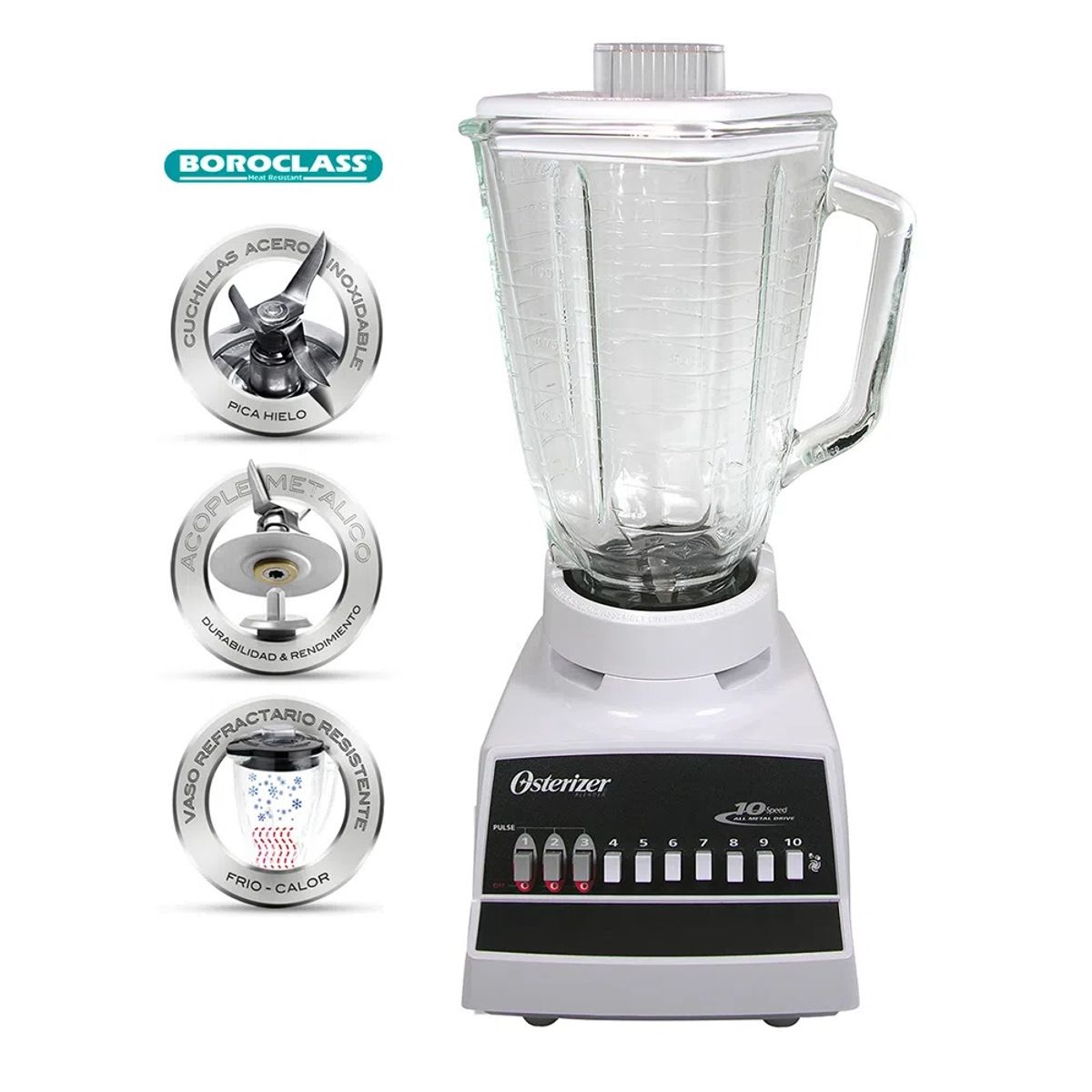 OSTER - Licuadora Oster® de 10 velocidades blanca