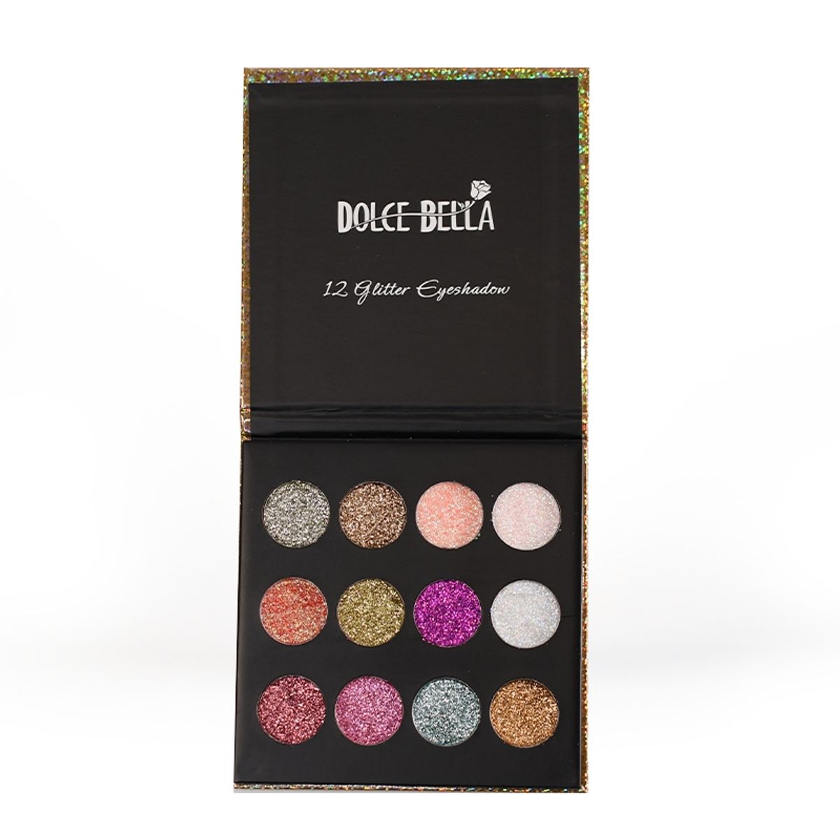 DOLCE BELLA - PALETA DE SOMBRAS GLITTER 12 TONOS