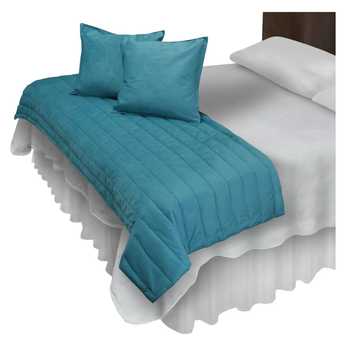 MALLORCA - Piecera Con Fundas Velvet Turquesa Reversible