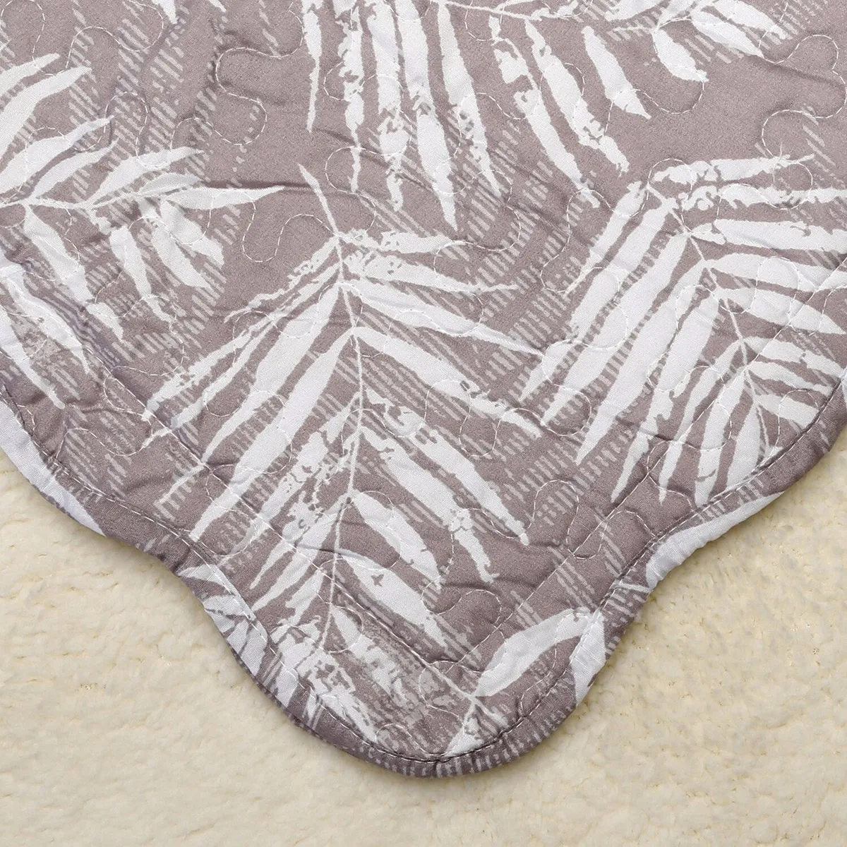 MALLORCA - Quilt Sherpa Helechos Crudo King