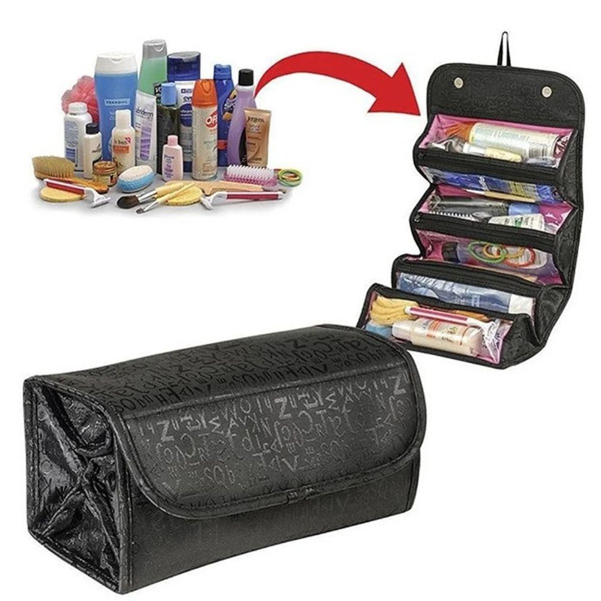 GENERICO - Organizador Cosmetiquero Bolso Cartuchera Roll-n-Go Portátil