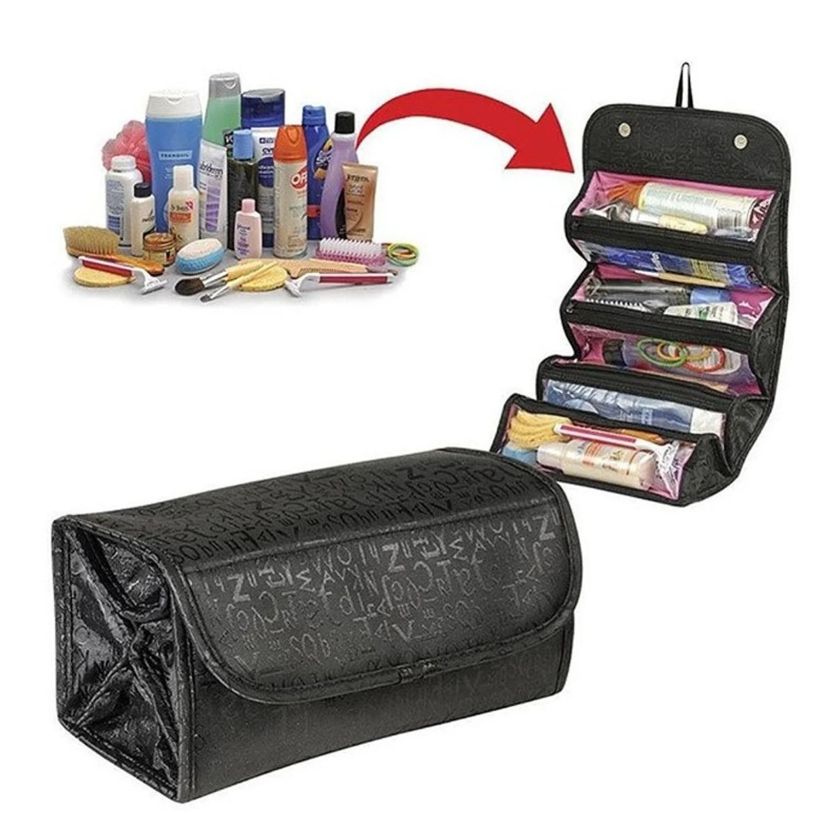 GENERICO - Organizador Cosmetiquero Bolso Cartuchera Roll-n-Go Portátil