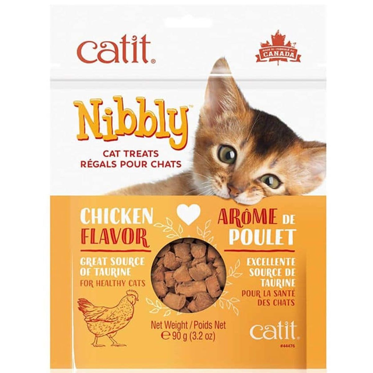 CATIT - Snack Catit Nibbly Sabor PolloPara Gato, 90Grs
