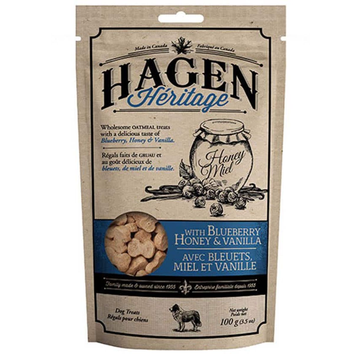 DOG IT - Snack Hagen Heritage Arandano Miel Vainilla Perro 100gr