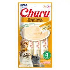 INABA - Churu Snack Gato Sabor Pollo, 4 Tubos