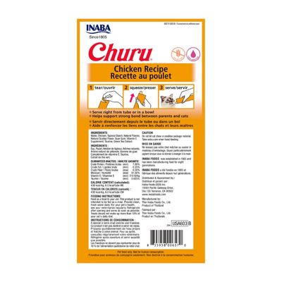 Imagen 2 del producto Snack Churu Gato Sabor Pollo, 4 Tubos