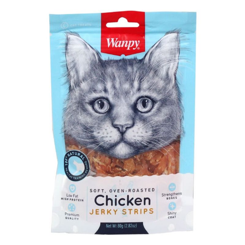 SNAK - Wanpy Snack Perro Chicken Jerky Strips, 80 Grs