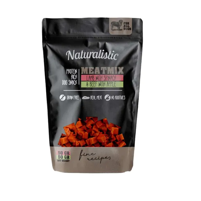 NATURALIST - Snack Naturalistic MeatMix Cordero Vacuno, Para Perro, 100gr
