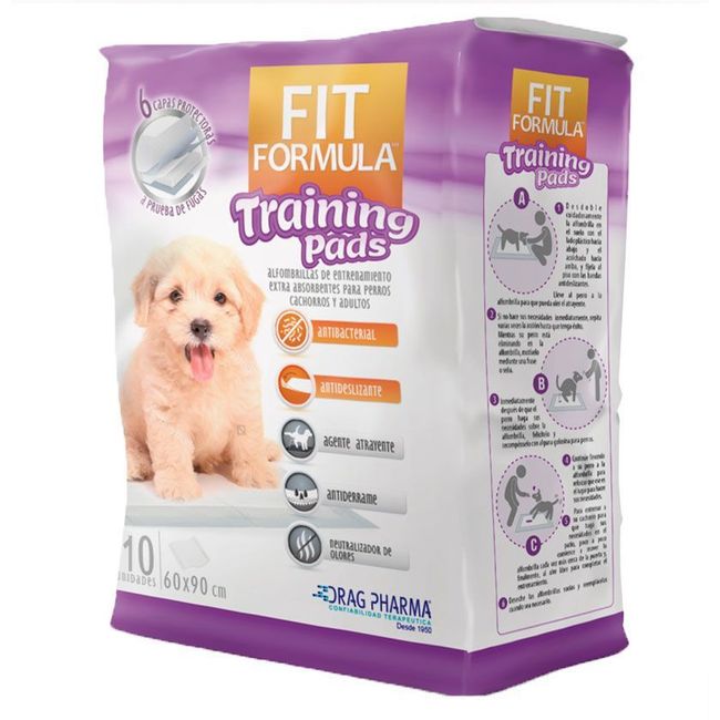 FIT FORMULA - Sabanillas Fit Formula Small 60 x 60cm Para Perro, 10 Und
