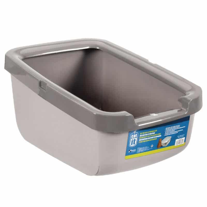 CATIT - Catit Baño Arenero Gato Borde Grueso Color Gris Claro.
