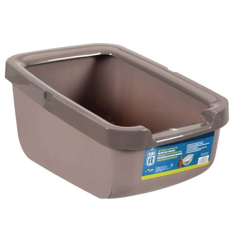 CATIT - Catit Baño Arenero Gato Borde Grueso Color Gris Oscuro.
