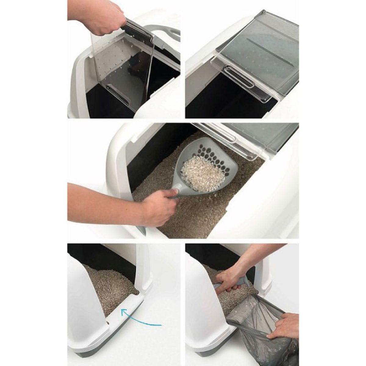 CATIT - Baño Arenero Cerrado Gato Catit Cubierta Color Gris.